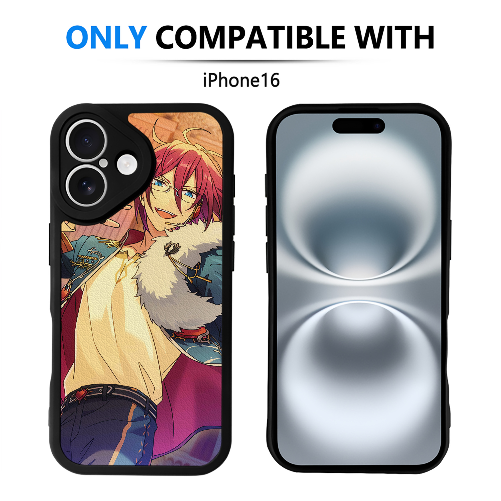 （画像用） あんさんぶるスターズ! Ensemble Stars 【iPhone 16シリーズ対応】シリコンスマホケース（レザー調） 材質：シリコン